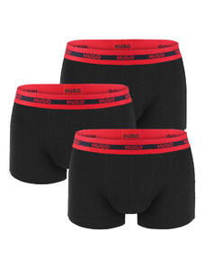 HUGO - boxerky 3PACK cotton stretch black color combo z organickej bavlny - limitovaná fashion edícia (HUGO BOSS)