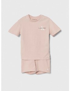 Detská súprava Calvin Klein Jeans ružová farba