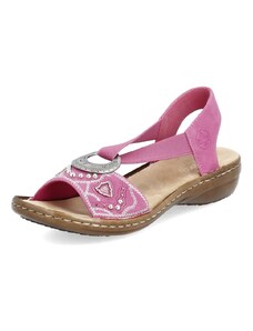Dámske sandále RIEKER 608B9-31 ružová S4