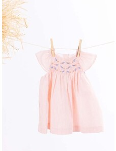Dievčenské bavlnené šaty Tartine et Chocolat ružová farba, mini, áčkový strih