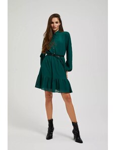 Moodo Dress with a flared bottom and belt