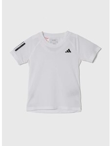 Detské tričko adidas Performance biela farba, s potlačou