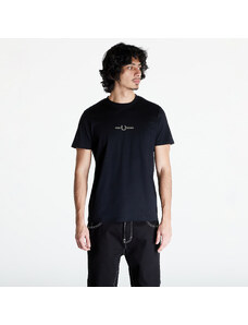 Pánske tričko FRED PERRY Graphic Print T-Shirt Black