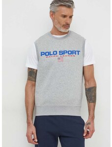 Tričko Polo Ralph Lauren šedá farba, 710938450