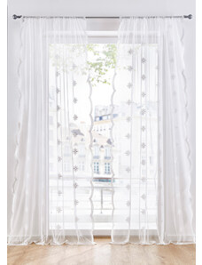 bonprix Záclona s kvetovanou výšivkou (1 ks), farba biela, rozm. D/Š: 245/135 cm
