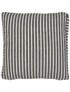 IB LAURSEN Bavlnený poťah na sedák Louis Black/Stripes 45 x 45 cm