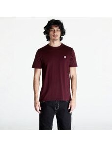 Pánske tričko FRED PERRY Crew Neck T-Shirt Oxblood/ Ecru