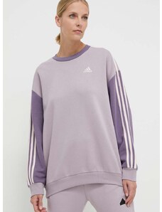 Mikina adidas dámska, fialová farba, vzorovaná, IR6137