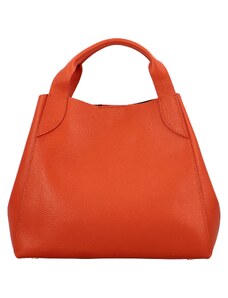 Dámska kožená kabelka do ruky oranžová - Delami Keriska oranžová