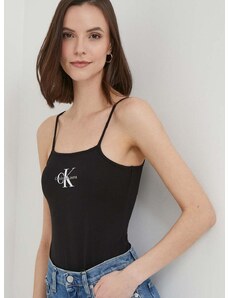 Body Calvin Klein Jeans dámske,čierna farba,J20J223421