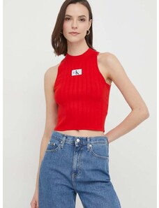 Top Calvin Klein Jeans dámsky, červená farba, J20J223151