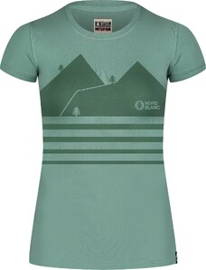 Nordblanc Zelené dámske bavlnené tričko DESIGN