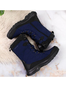 B2B Professional Sports Dámske nepremokavé snehové topánky 2105 DK61B Tmavo modrá - DK