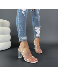 iMODA Béžové transparentné sandále
