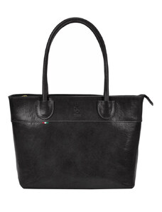 Čierna kožená kabelka Florence L12-6