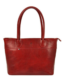Červená kožená kabelka Florence