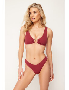 Trendyol Burgundy Bralet Accessory Regular Bikini Set