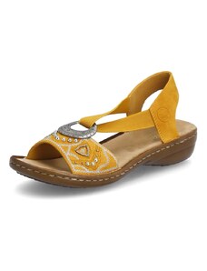 Dámske sandále RIEKER 608B9-68 žltá S4