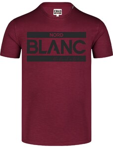 Nordblanc Vínové pánske bavlnené tričko BLANC