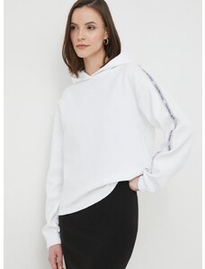 Mikina Calvin Klein Jeans dámska,béžová farba,s kapucňou,s potlačou,J20J223078