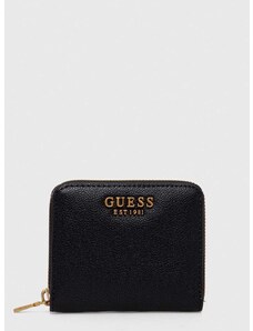 Peňaženka Guess EMERA dámsky, čierna farba, SWVA92 21370