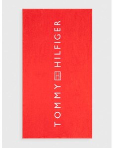 Bavlnený uterák Tommy Hilfiger červená farba