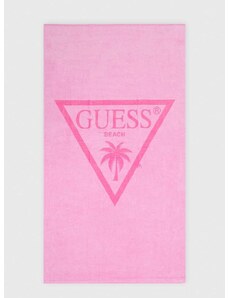 Bavlnený uterák Guess ružová farba, E4GZ03 SG00L