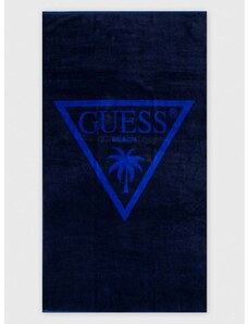 Bavlnený uterák Guess tmavomodrá farba, E4GZ03 SG00L