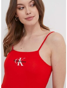 Body Calvin Klein Jeans dámske,červená farba,J20J223421