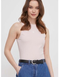 Top Calvin Klein Jeans dámsky, ružová farba, J20J223107