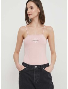 Body Calvin Klein Jeans dámske,ružová farba,J20J223421