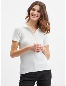 Orsay White Women's Knitted Polo Shirt - Women