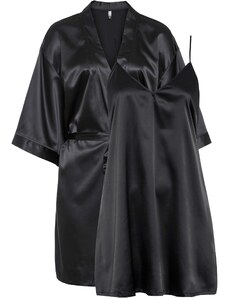 bonprix Kimono a negližé (2-dielna sada), farba čierna, rozm. 40/42