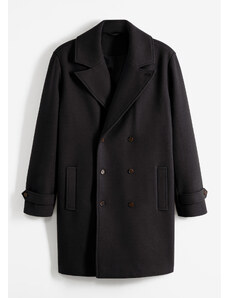 bonprix Blejzrový kabát s podielom vlny, farba čierna, rozm. 52