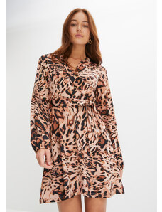 bonprix Šaty s leopardím vzorom, farba čierna