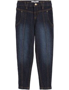 bonprix Dievčenské strečové džínsy, s bio bavlnou, farba modrá, rozm. 110