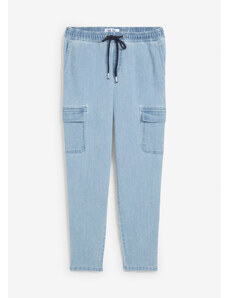 bonprix Kapsáčové džínsy Mid Waist, cropped, farba modrá