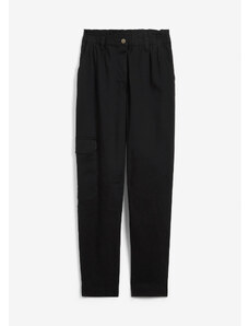 bonprix Kapsáčové džínsy Paperbag, vysoký pás, farba čierna, rozm. 38