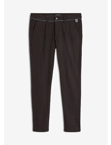 bonprix Chino nohavice, Regular Fit, strečové, so záhybmi, rovné, farba čierna