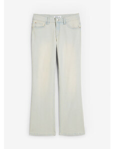bonprix Strečové džínsy, široké, stredná výška pásu, Tinting, farba modrá, rozm. 38