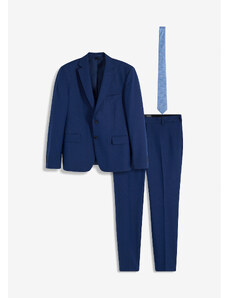 bonprix Oblek Regular Fit (3-dielny): sako, nohavice, kravata, farba modrá