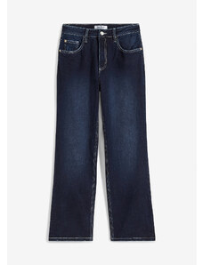 bonprix Strečové džínsy, široké, vysoký pás, farba modrá, rozm. 36