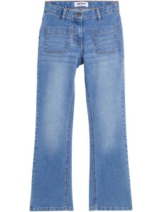 bonprix Strečové džínsy, flared, farba modrá, rozm. 164