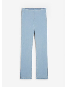 bonprix Strečové džínsové legíny, vysoký pás, Flared, farba modrá, rozm. 50