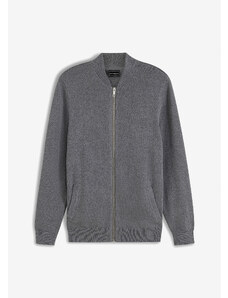 bonprix Pletený sveter s recyklovanou bavlnou, farba šedá