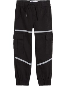bonprix Kapsáčové nohavice s reflekčnými detailmi, Tapered Fit, farba čierna