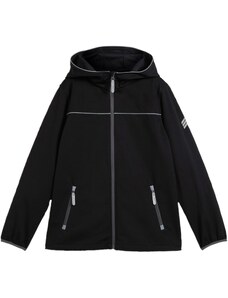 bonprix Softshellová bunda s kapucňou, farba čierna, rozm. 128/134
