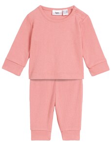 bonprix Detské tričko s dlhým rukávom a legíny (2-dielna súprava), farba ružová