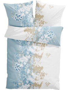 bonprix Posteľná bielizeň s kvetovaným dizajnom, farba modrá
