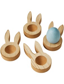 bonprix Poháriky na vajíčka v tvare zajaca (4-dielne balenie), farba béžová